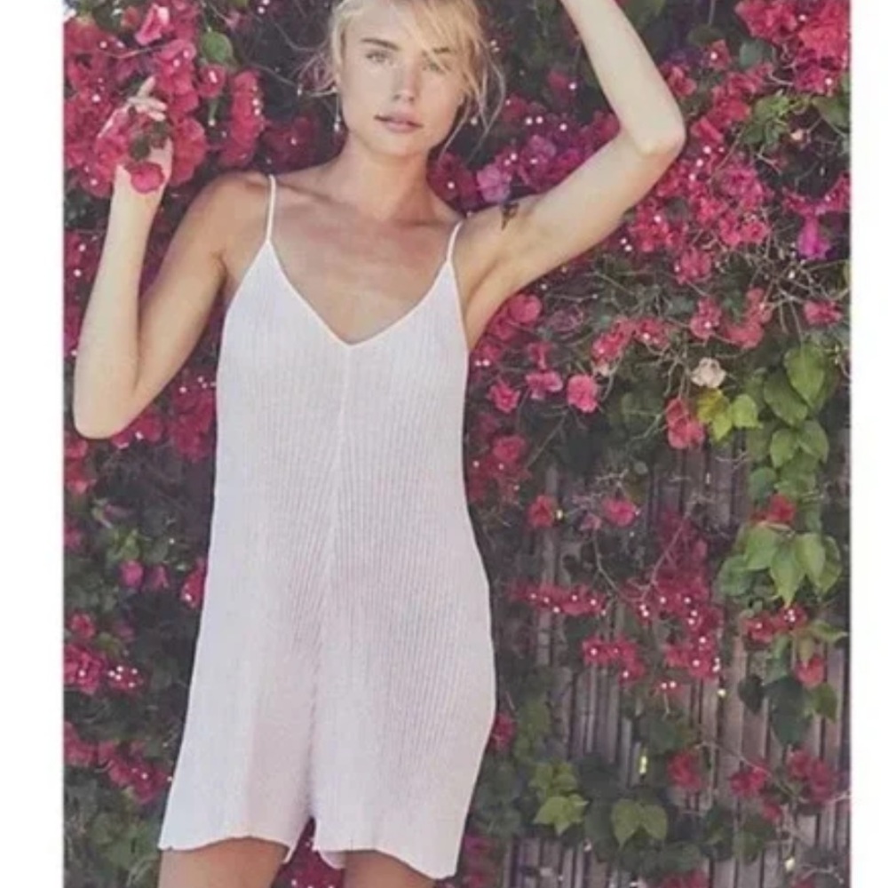 Free People size Small light pink Nola knitted oversized romper